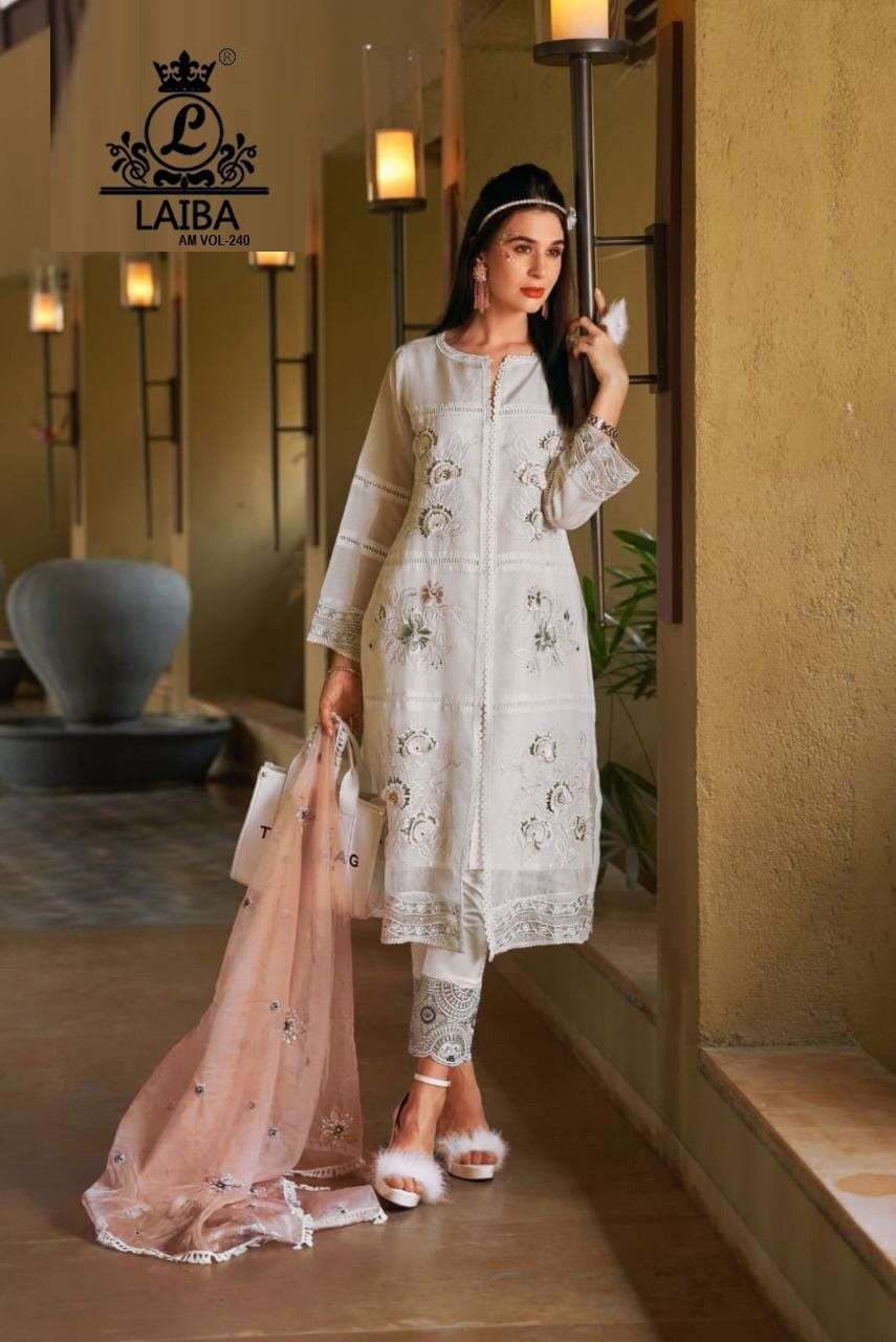 Laiba Am Vol 240 Pure Georgette Fancy Pakistani Readymade Collection