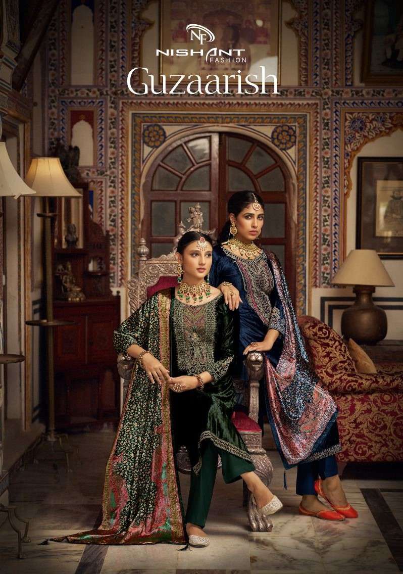 Nishant Guzaarish Designer Velvet Festive Wear Dress Catalog Dealers