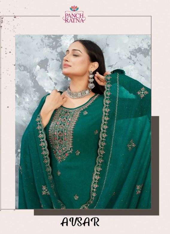 Panch Ratna Avsar Fancy Silk Festive Wear Ladies Suit New Arrivals