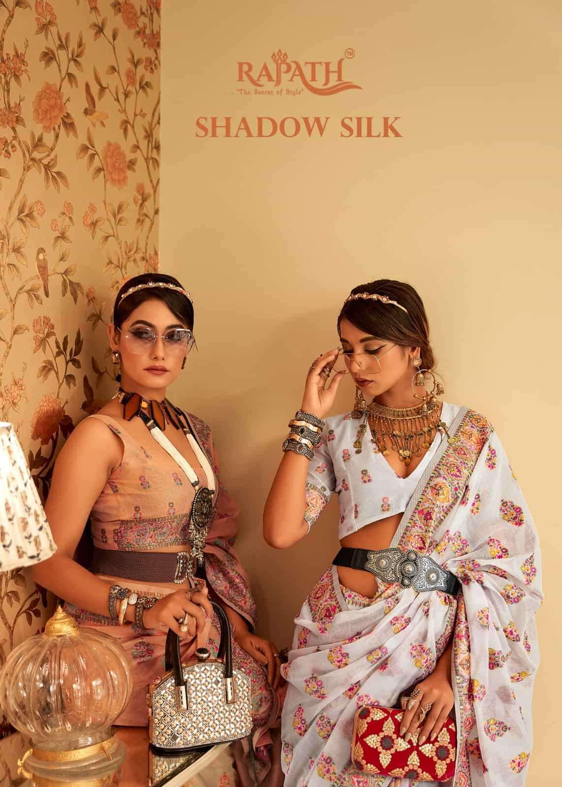 Rajpath Shadow Silk 153001 To 153006 Party Wear Style Latest Designs Silk Saree Exporter