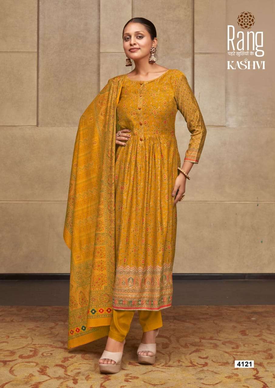 Rang Kashvi Fancy Muslin Print Exclusive Ladies Suit Catalog Exporter