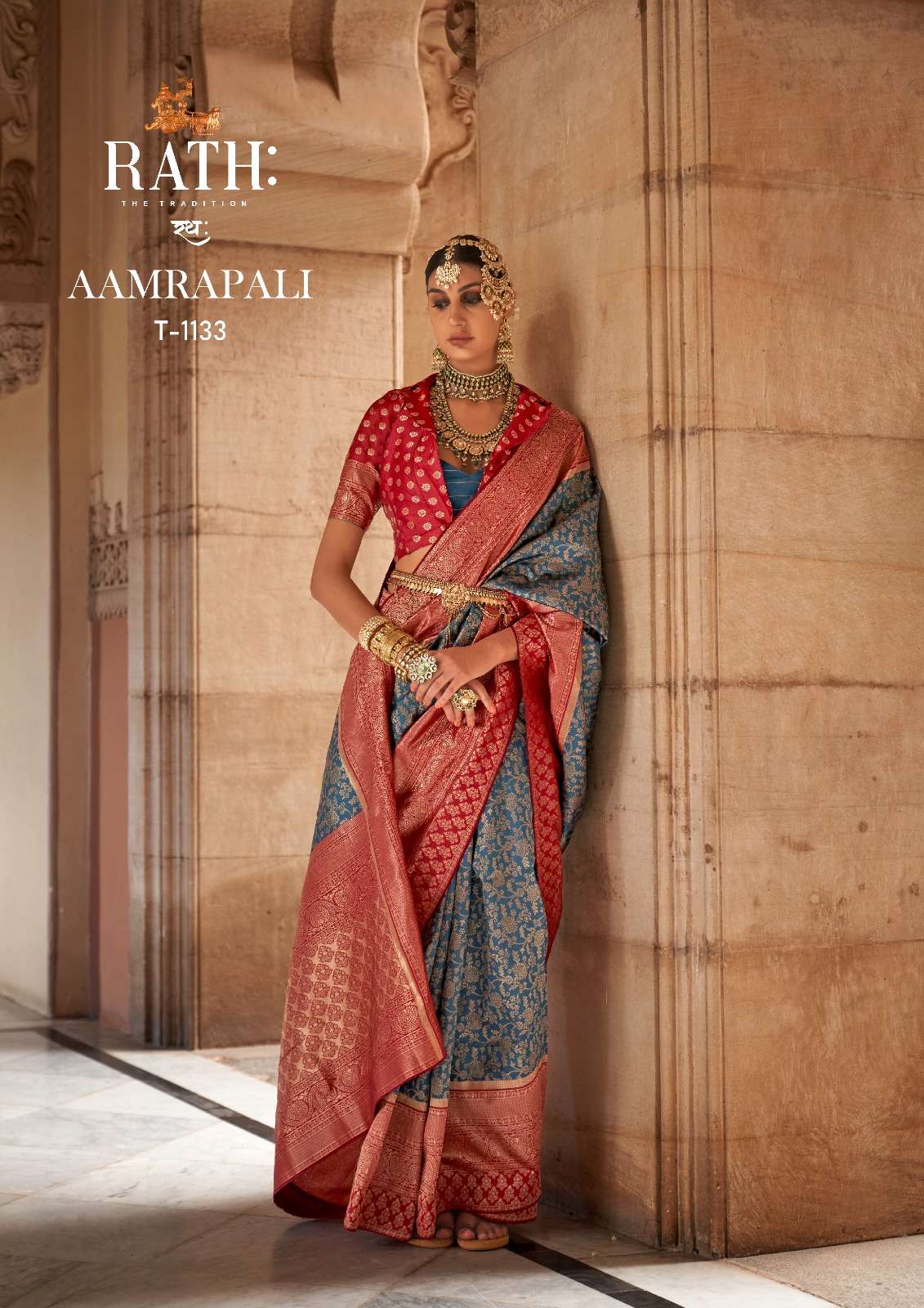 Rath Aamrapali 1130 To 1135 Banarasi Designer Partywear Saree Wholesaler