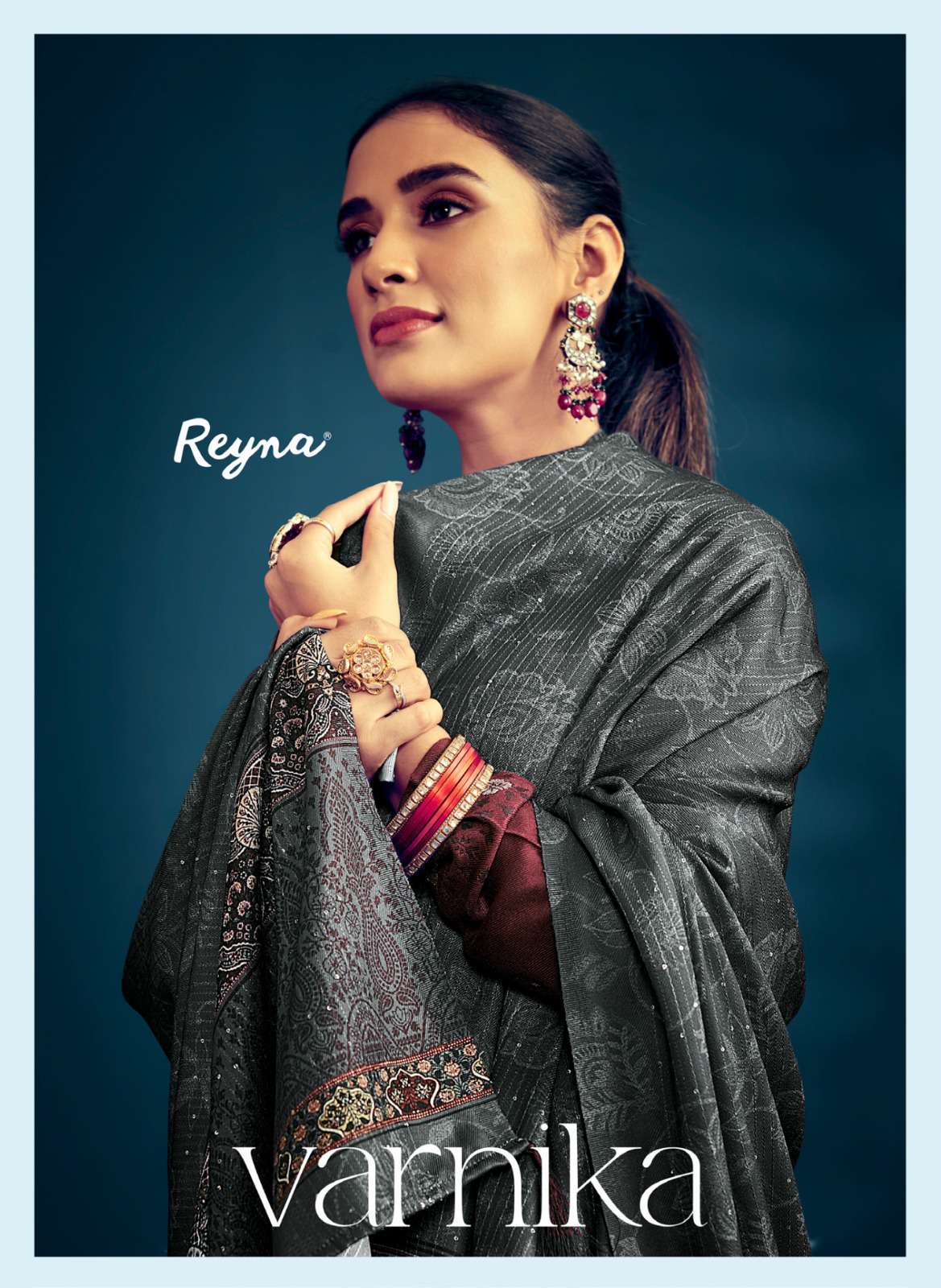 Reyna Varnika Festive Collection Jacquard Pashmina Exclusive Dress Wholesaler