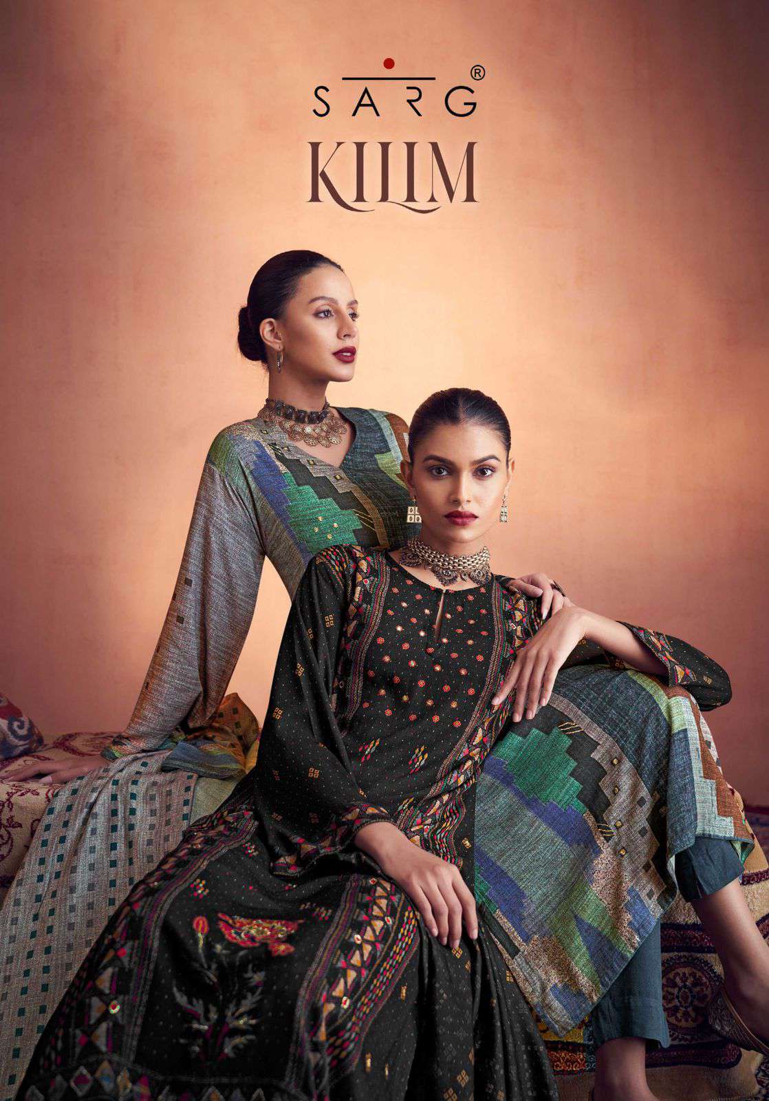 Sarg Kilim Digital Print Winter Collection Branded Ladies Dress Supplier