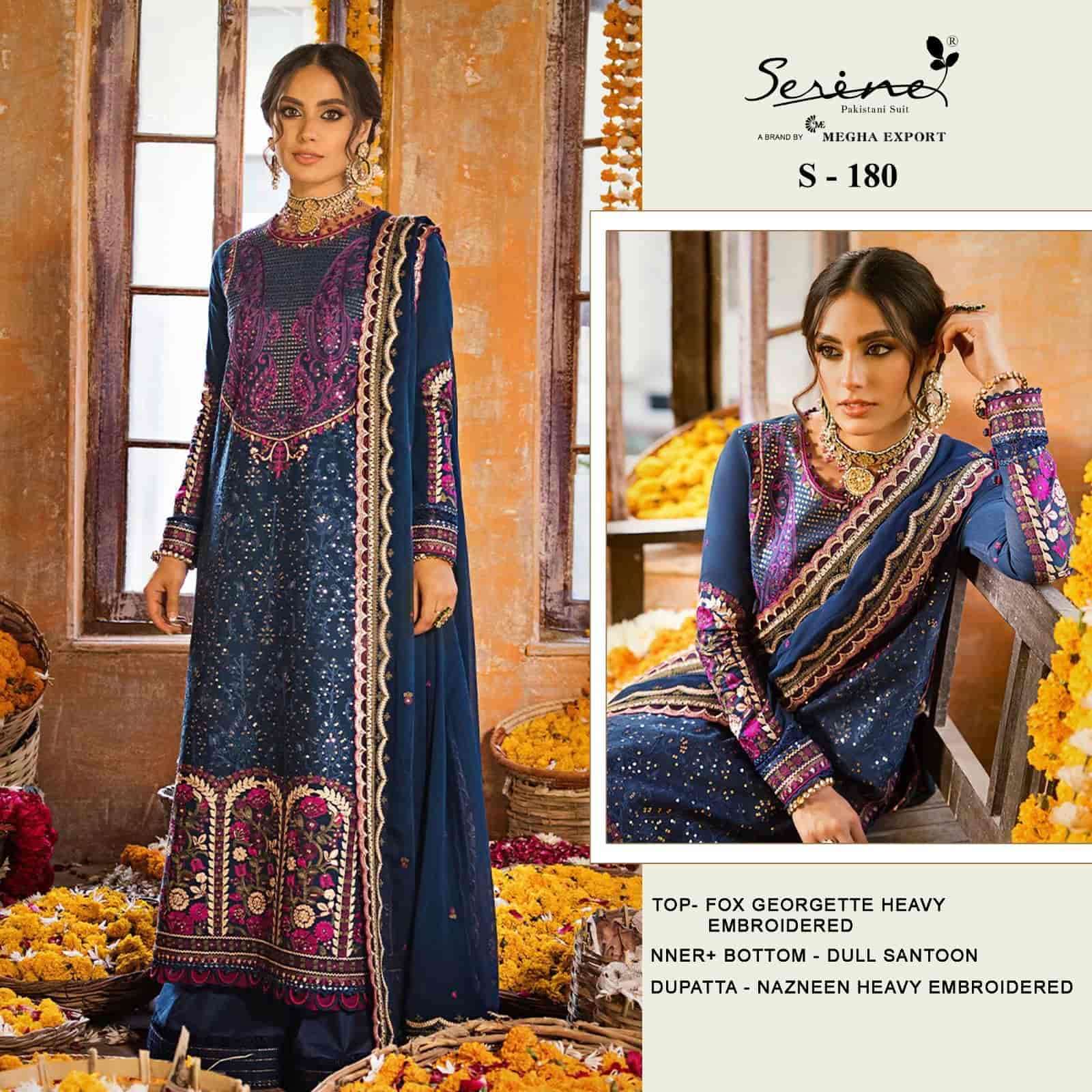 Serine S 180 Exclusive Latest Designs Pakistani Party Wear Suit Exporter