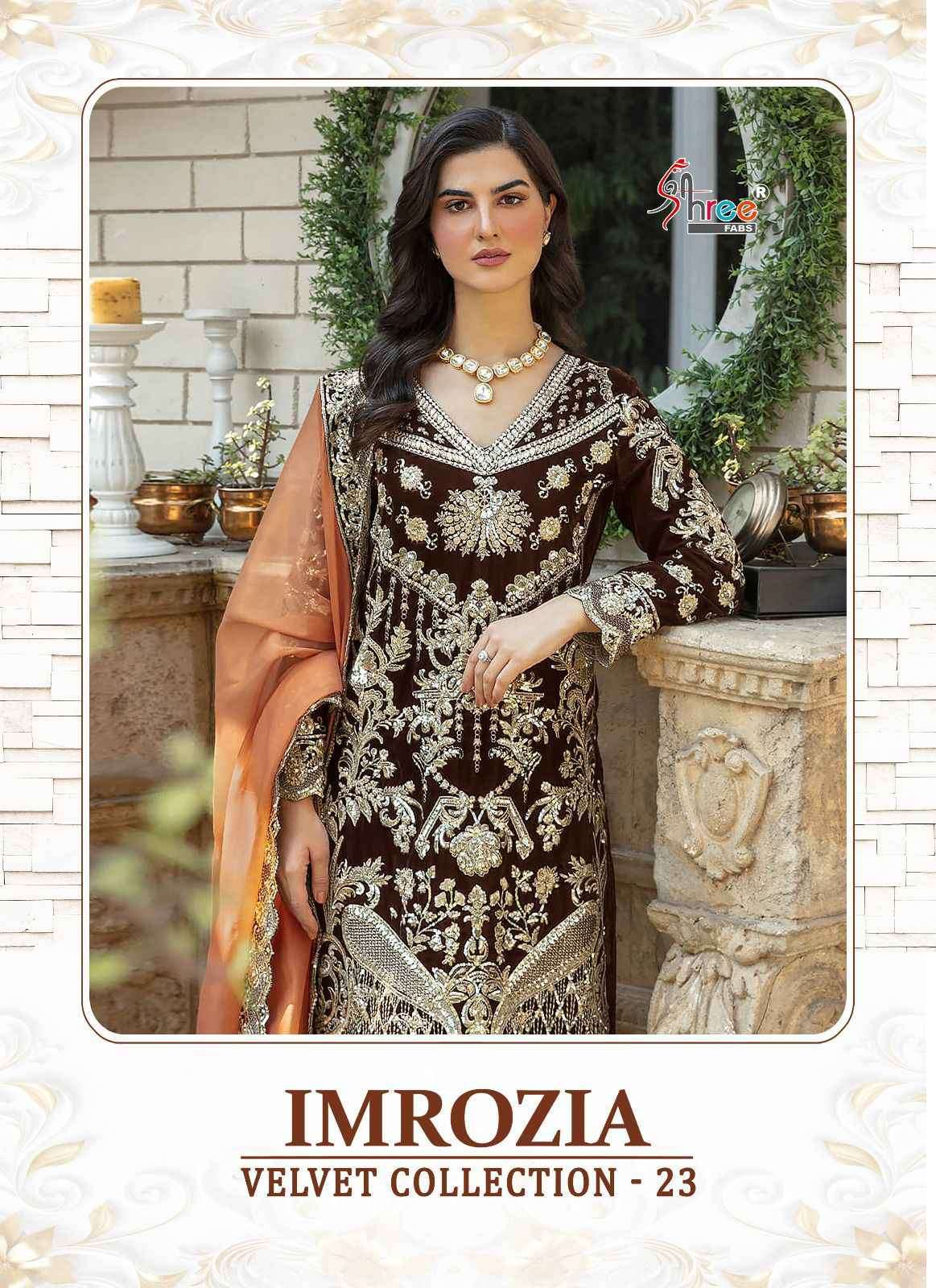 Shree Fabs Imrozia Velvet Collection 23 Designer Pakistani Velvet Suit Catalog Suppliers