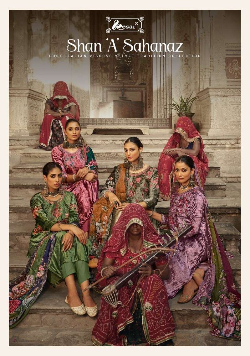 Shri vijay Kesar Shan A Sahanaz Exclusive designer velvet Suit catalog Supplier
