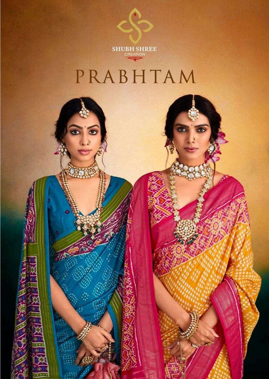 Shubh Shree Prabhtam 101 To 112 Fancy Silk Festive Collection Saree Suppliers