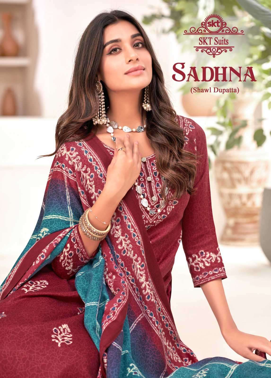 Skt Suits Sadhna Winter Wear Batik Designs Pashmina Unstitch Suits Suppliers