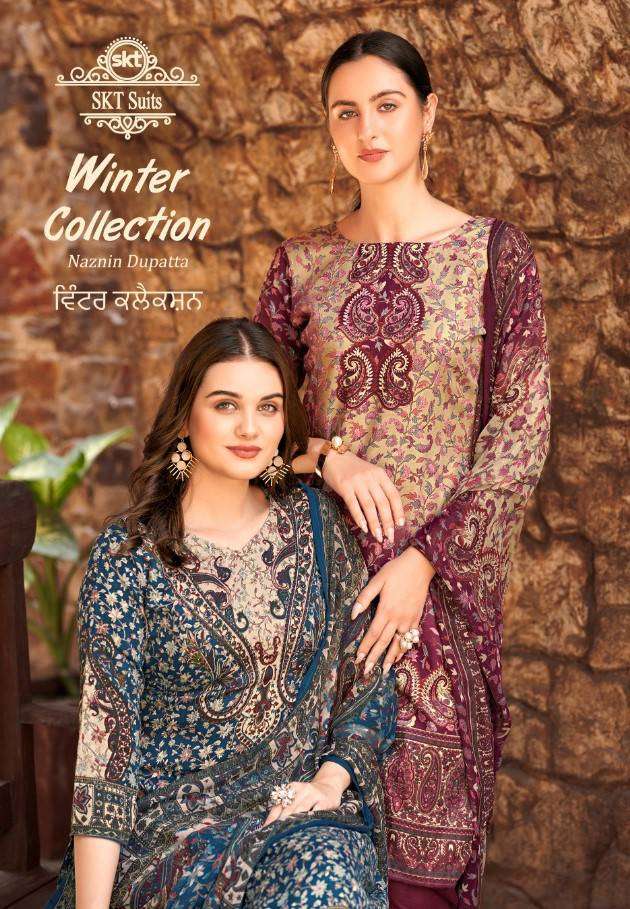 Skt Suits Winter Collection Digital Print Pashmina Winter Wear Suits Suppliers