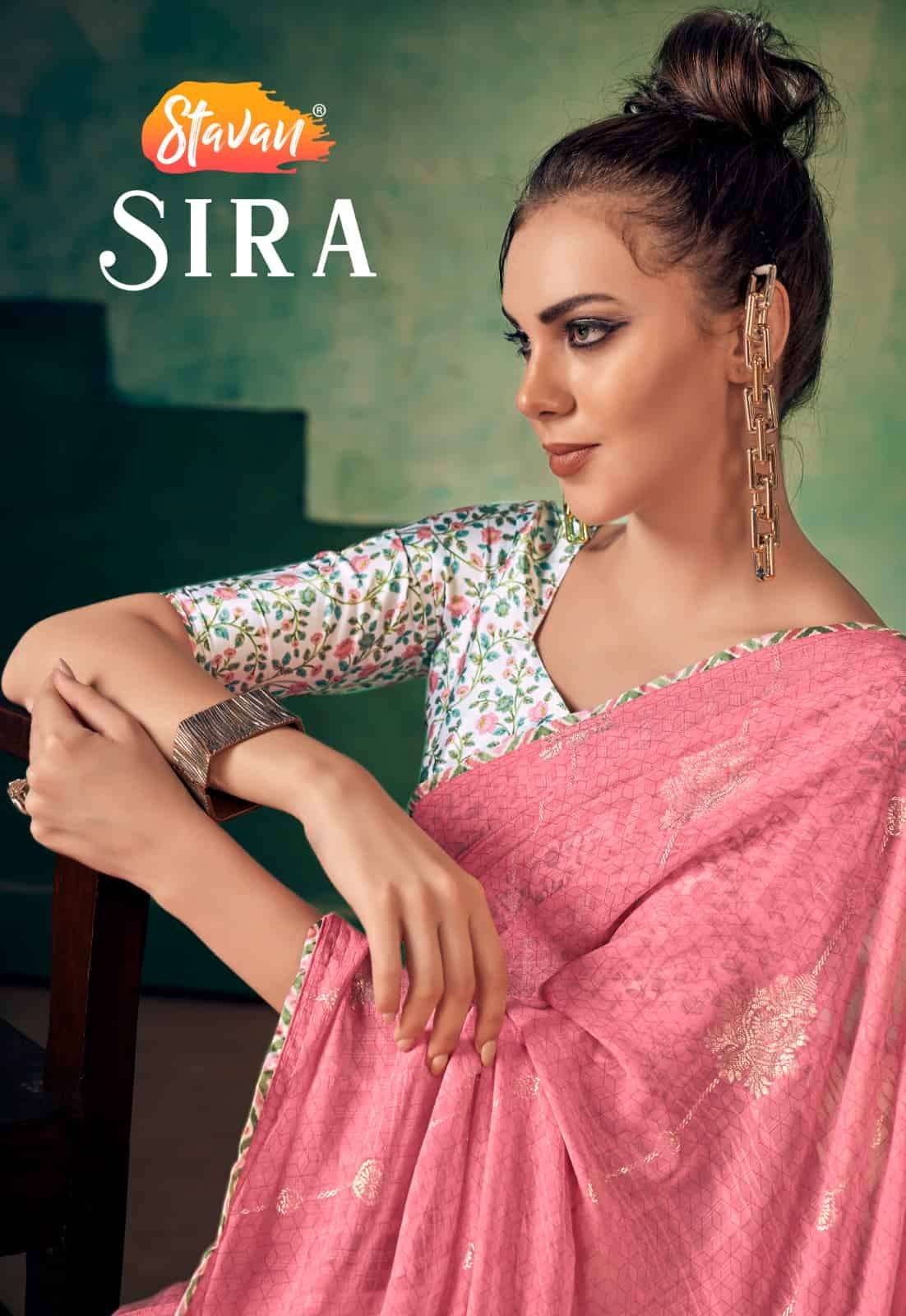 Stavan Sira 1001 To 1010 Daily Wear Style Fancy Georgette Saree Catalog Collection
