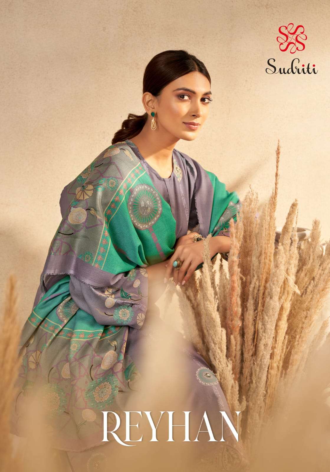 Sudriti Reyhan New Designer Print Fancy Pashmina Dress Wholesalers