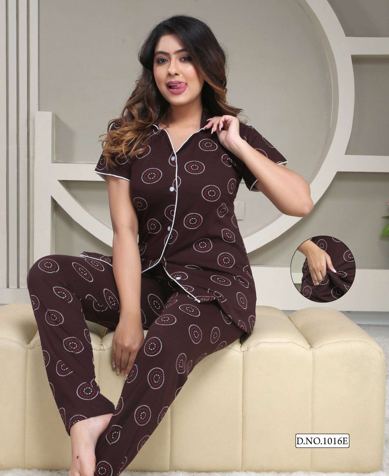 Summer Special Vol 1016 Fancy Cotton Night Shirt Pant Ladies Collection