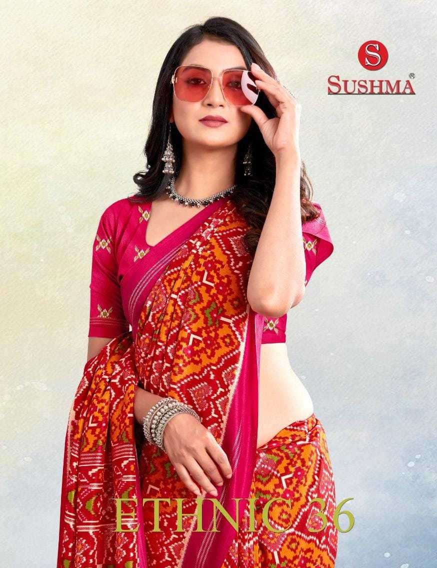 Sushma Ethnic 36 Fancy Silk Tradition Designs Saree Festive Collection