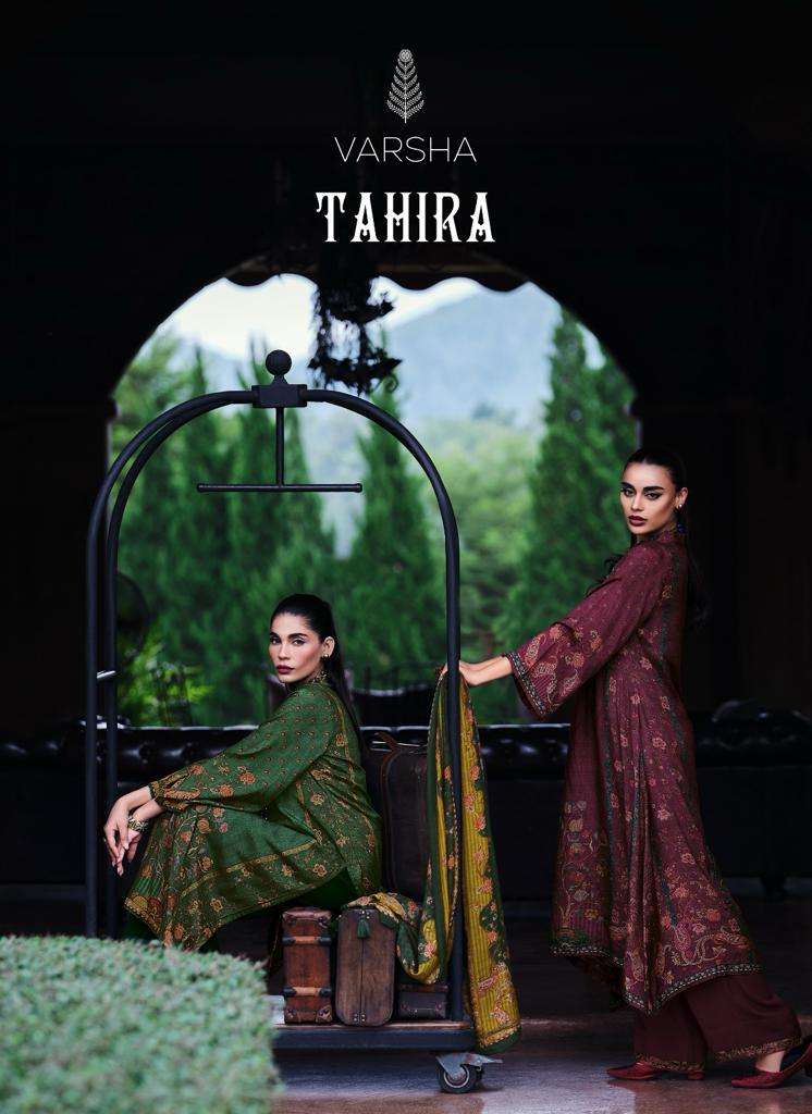 Varsha Tahira Digital Print Exclusive Pashmina Silk Suit Latest Designs