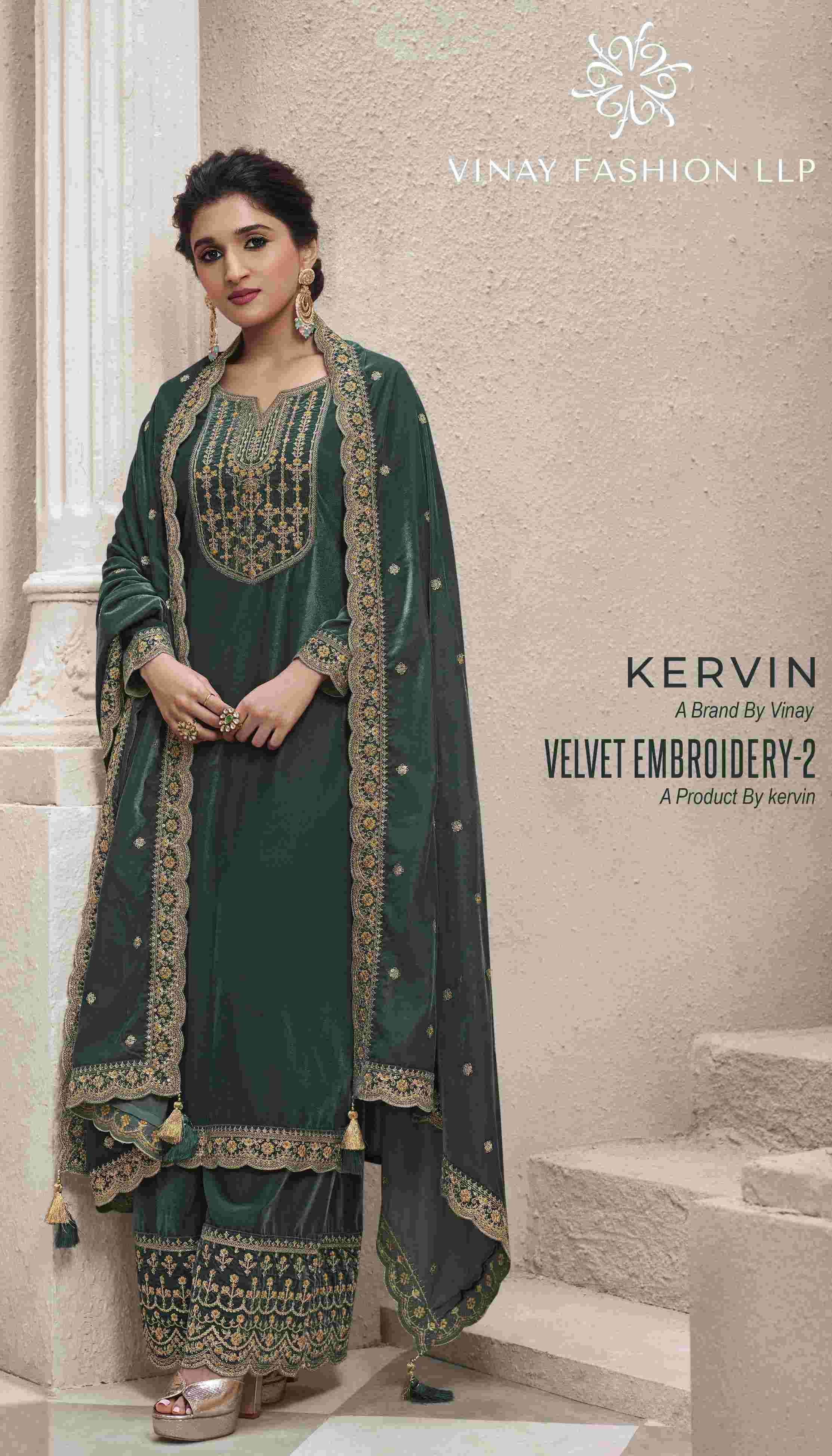 Vinay Fashion Kervin Velvet Embroidery Vol 2 Designer Wedding Wear Velvet Dress Dealers