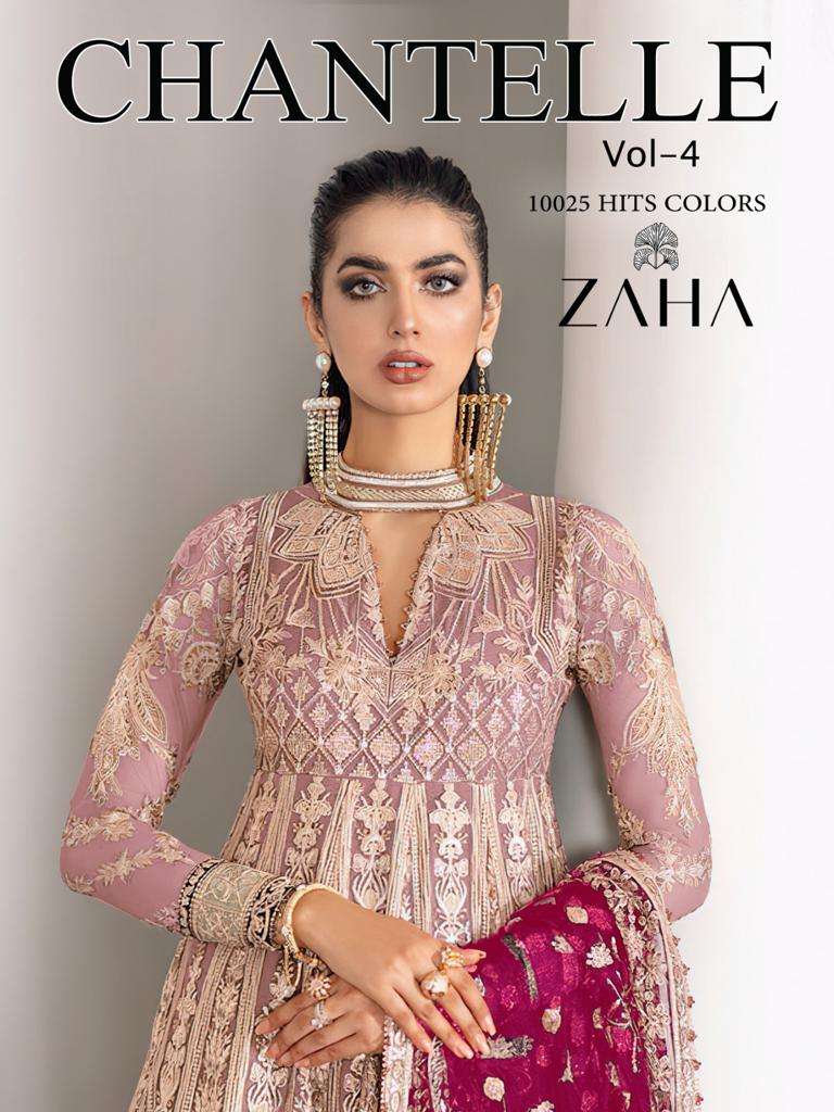 Zaha Chantelle Vol 4 10025 Hits Colors Party Wear Style Heavy Designer Suit Collection 
