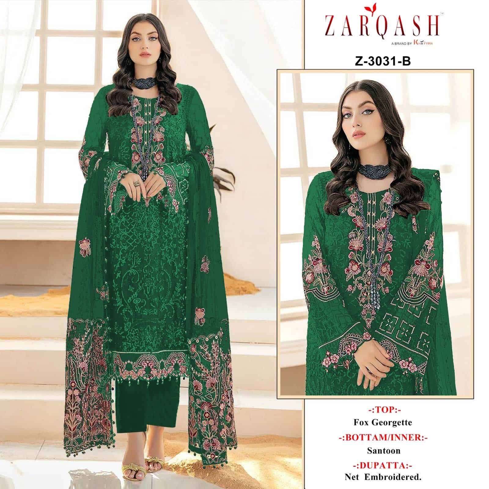 Zarqash Z 3031 B Festive Wear Style Designer Salwar Suit Online Supplier