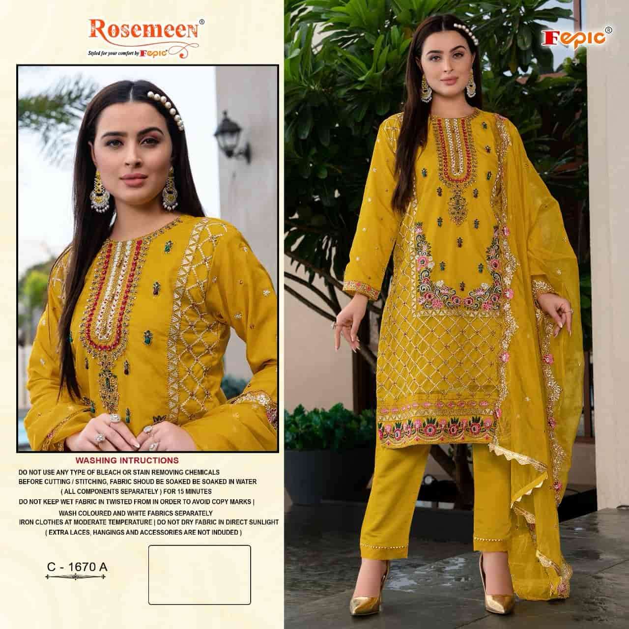 Fepic C 1670 Colors Exclusive Heavy Designer Style Pakistani Festive Wear Collection