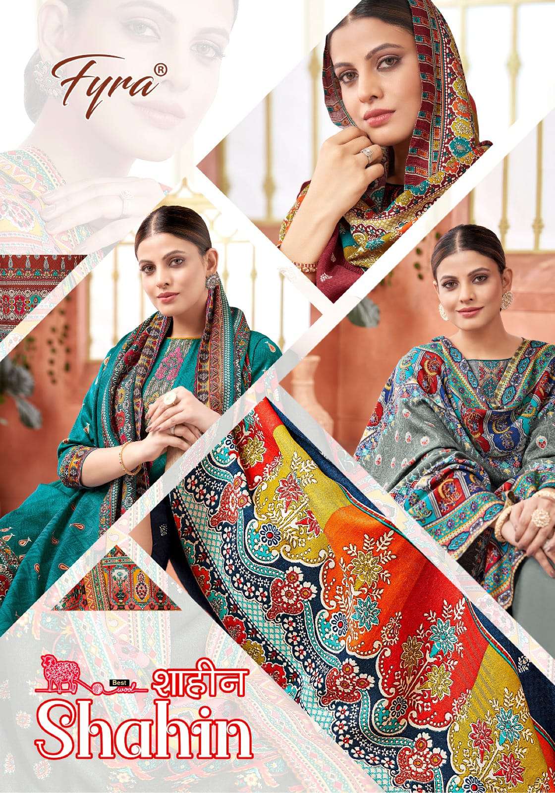 Fyra Shahin Fancy Digital Print Pure Pashmina Salwar Suit Catalog Suppliers