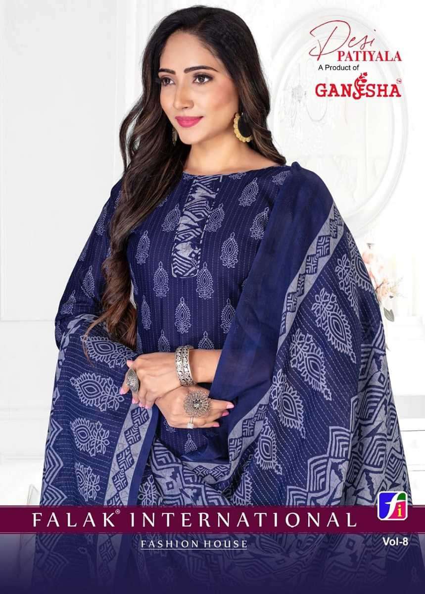 Ganesha Desi Patiyala Vol 8 Readymade Cotton Dress Catalog Exporters