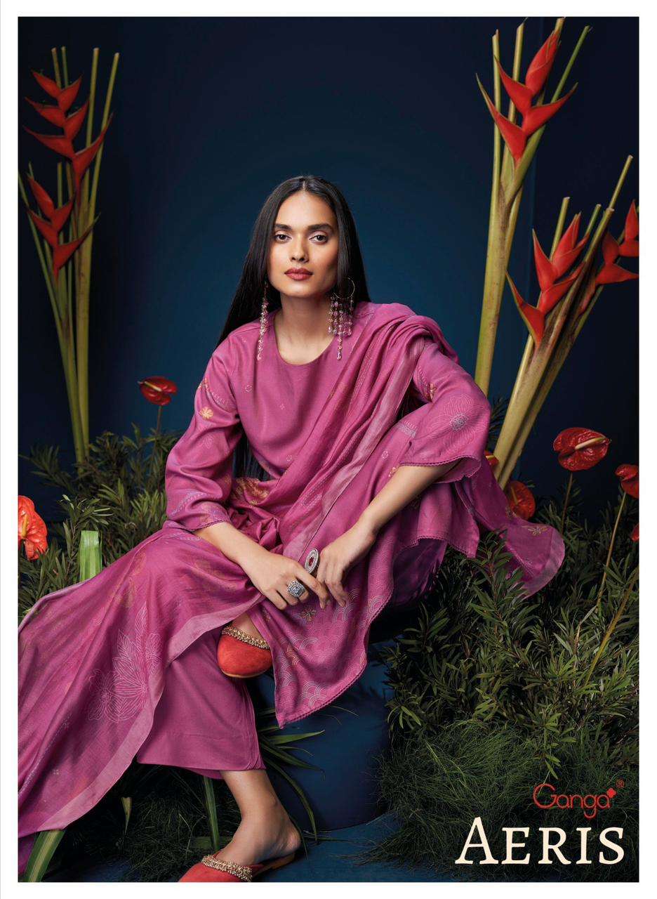 Ganga Aeris Pure Pashmina Tradition Wear Dress Branded Collection