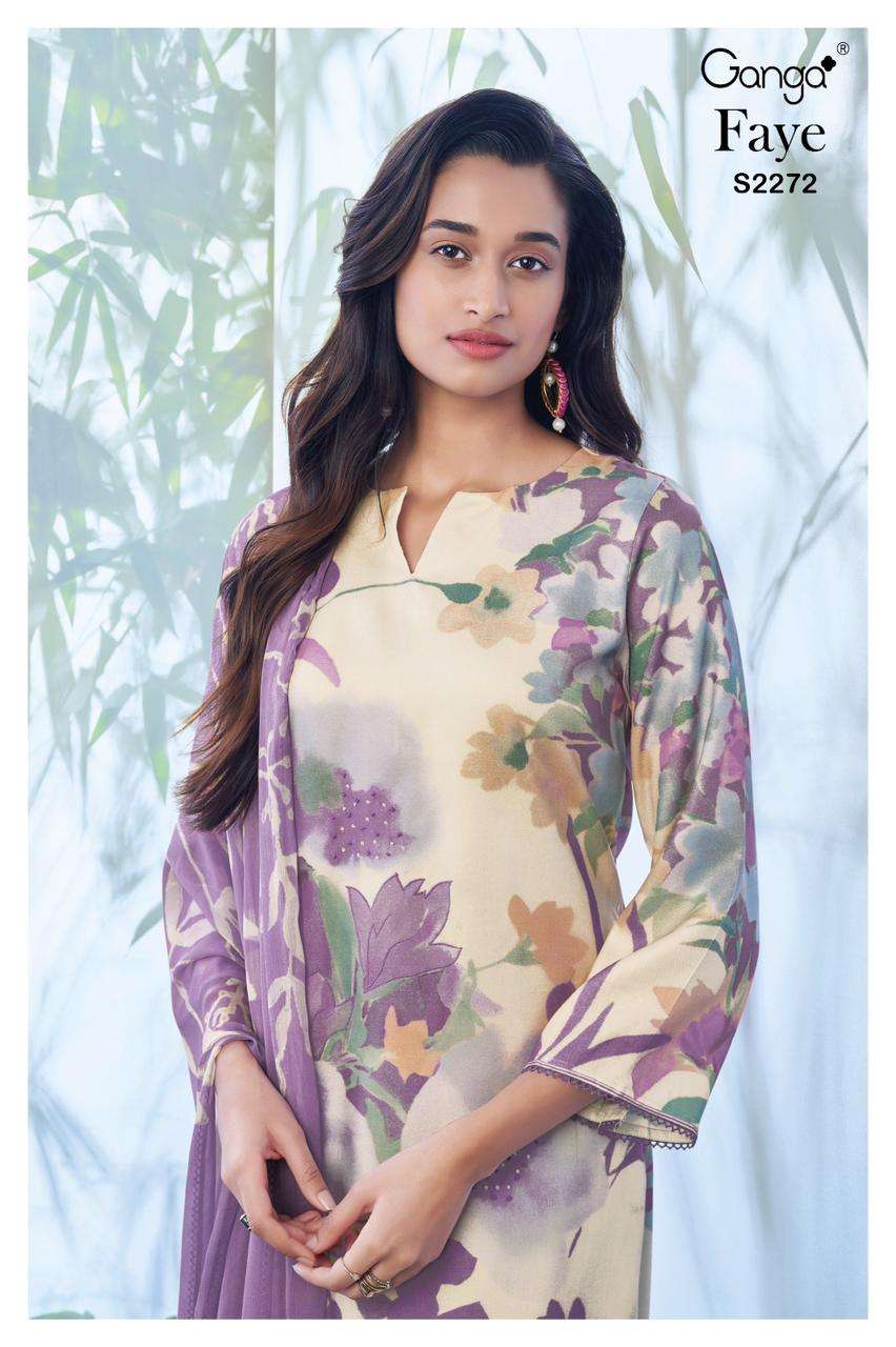 Ganga Faye 2272 Digital Printed Exclusive Winter Wear Pashmina Suit