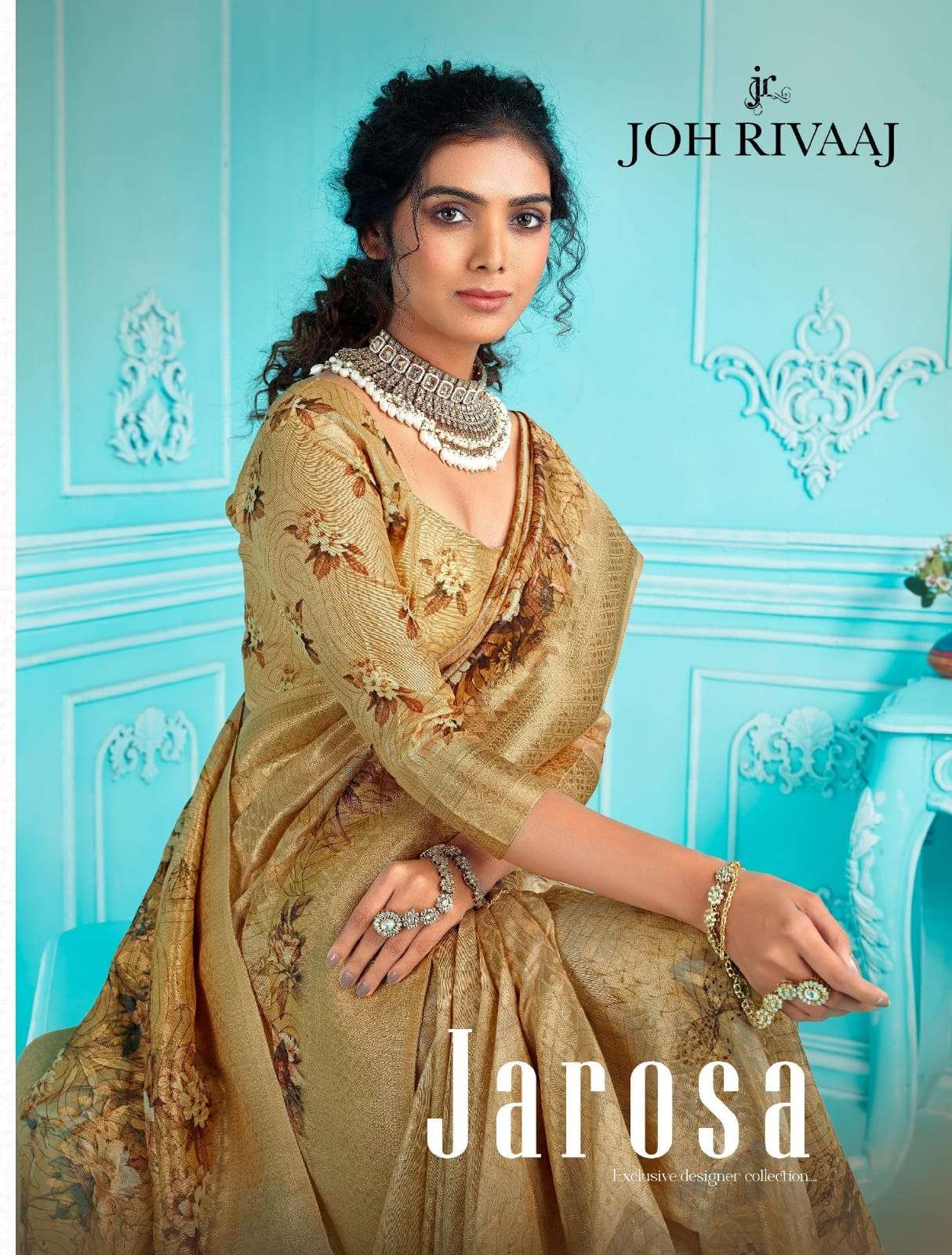 Joh Rivaaj Jarosa 81001 To 81009 Designer Organza Wedding Wear Saree Suppliers