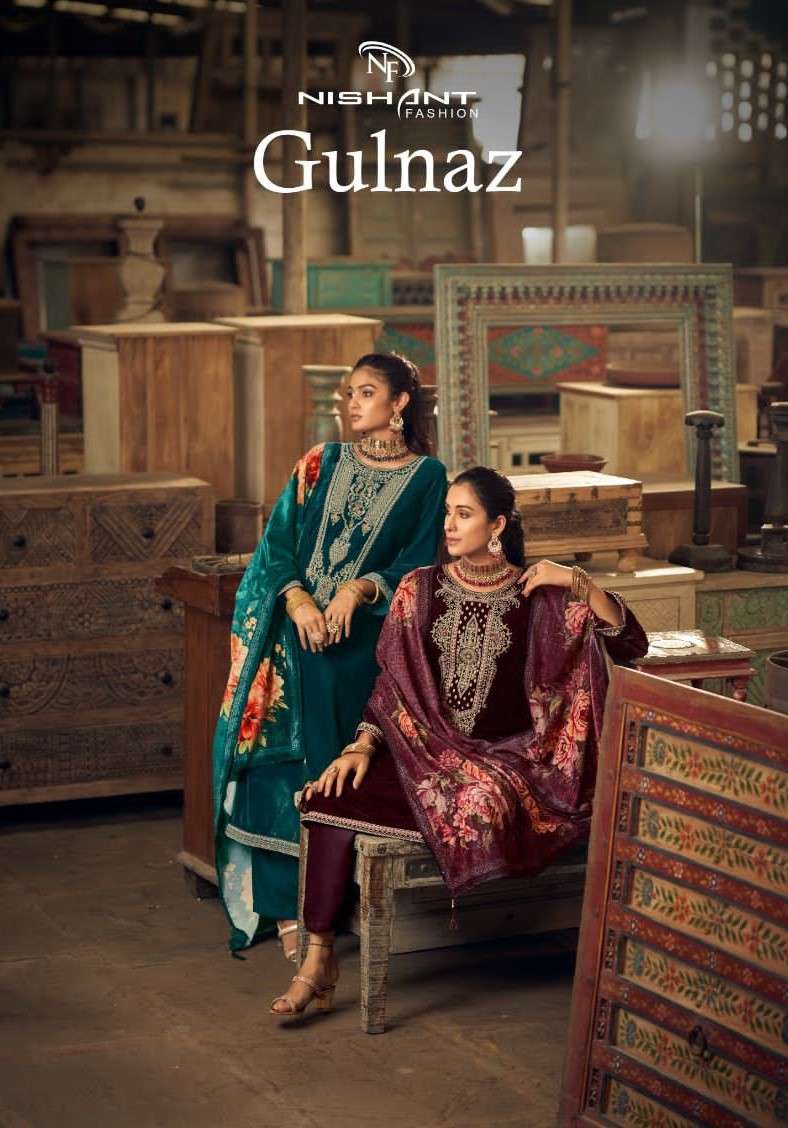 Nishant Fashion Gulnaz Pure Velvet Occasion Wear Dress Catalog Wholesaler