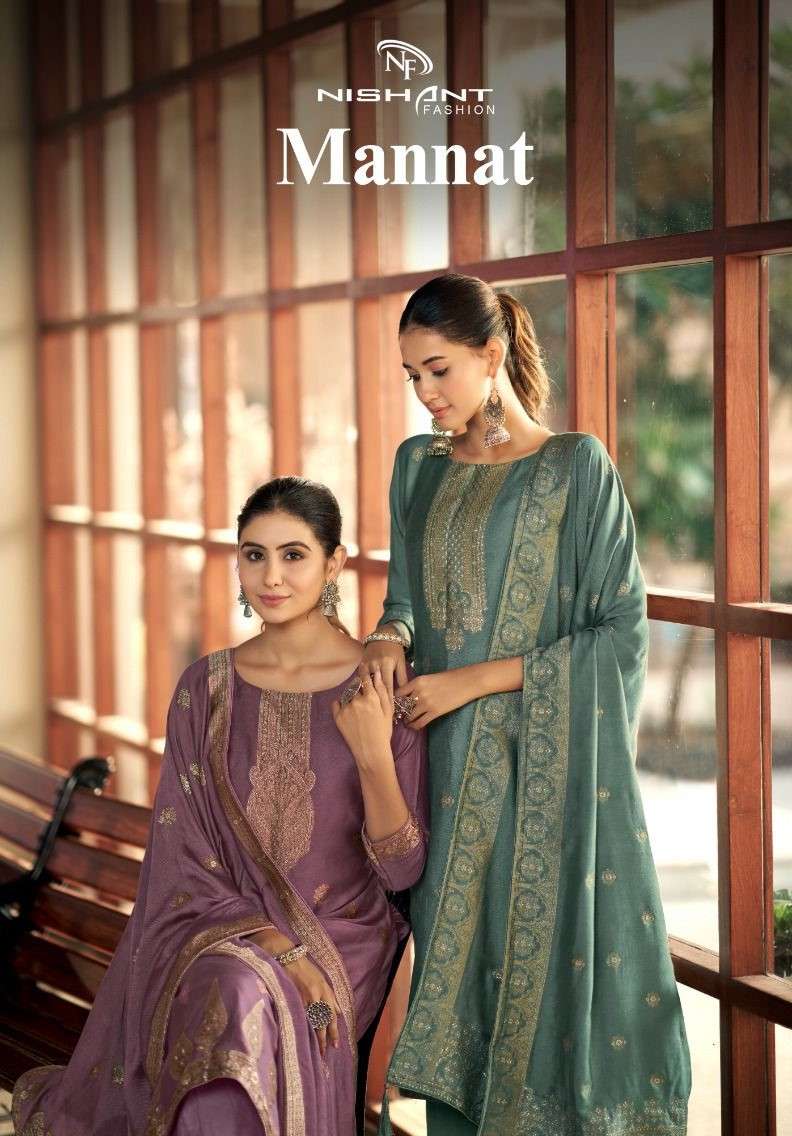Nishant Fashion Mannat Fancy Pashmina Jacquard Suit Festive Collection