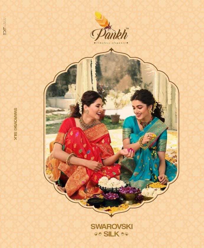 Pankh Swarovski Silk 2201 To 2210 Designer Silk Saree Wedding Collection