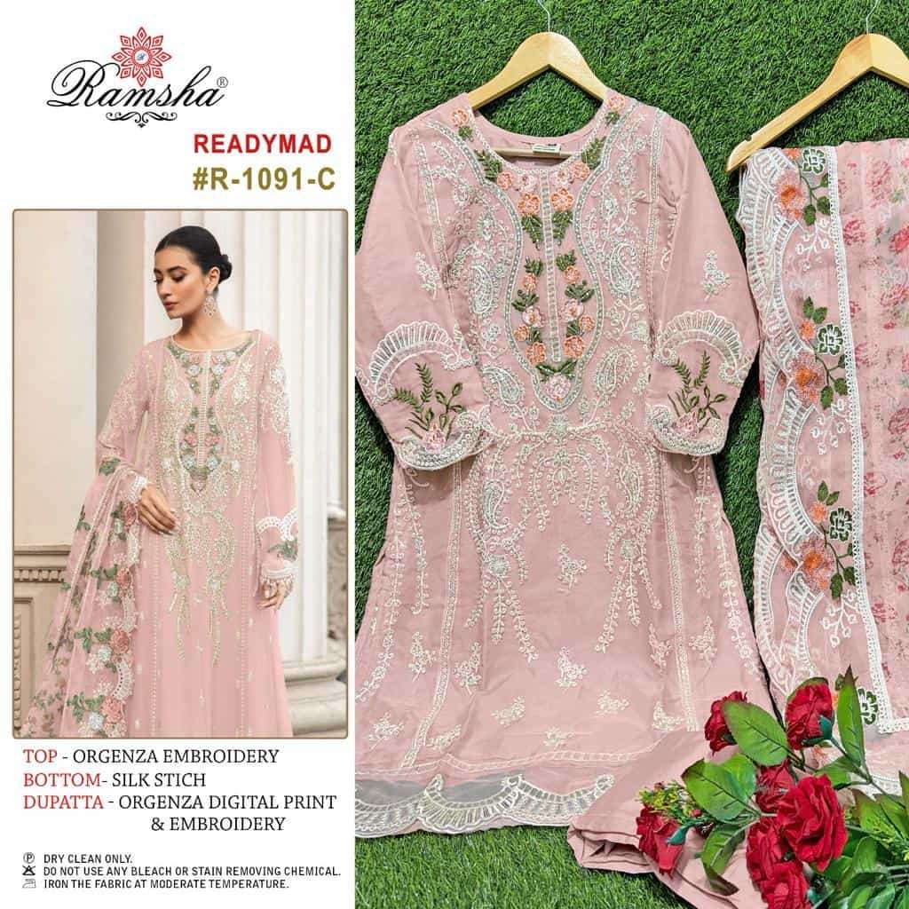 Ramsha R 1091 C Latest Designs Pakistani Festive Wear Salwar Suit Suppliers