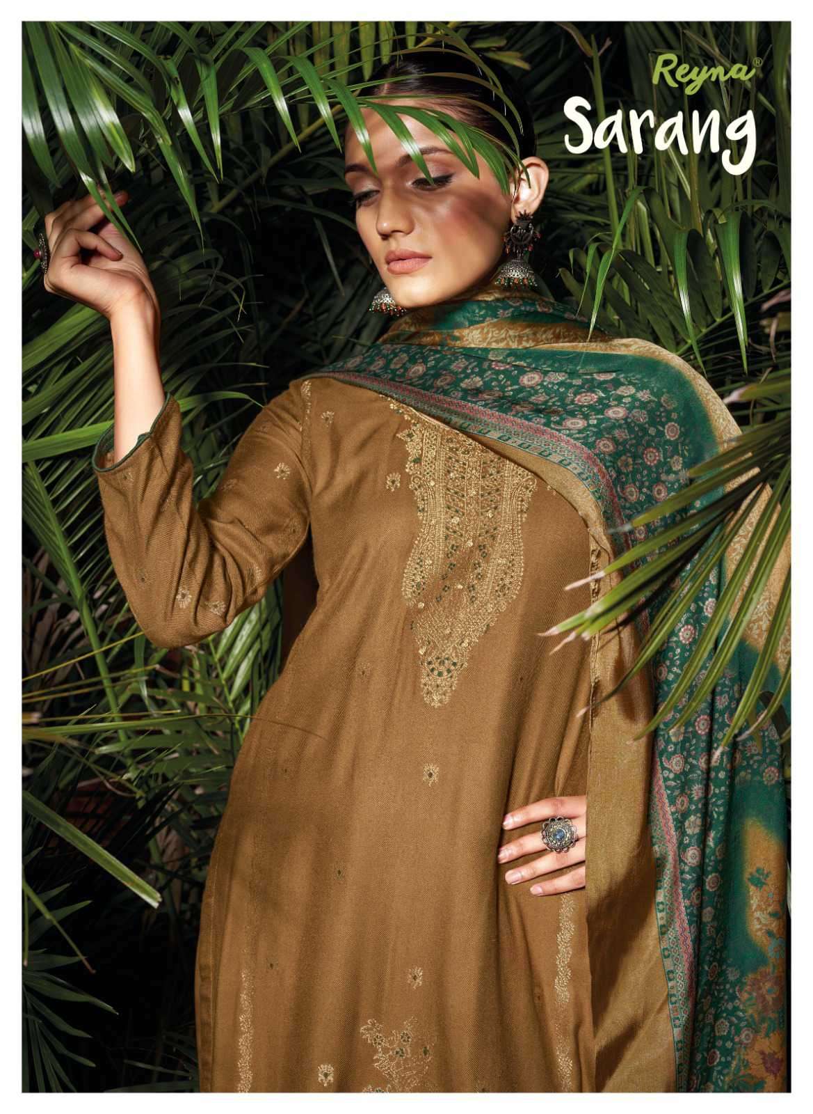 Reyna Sarang Exclusive Designs Winter Wear Fancy Jacquard Suit New Designs