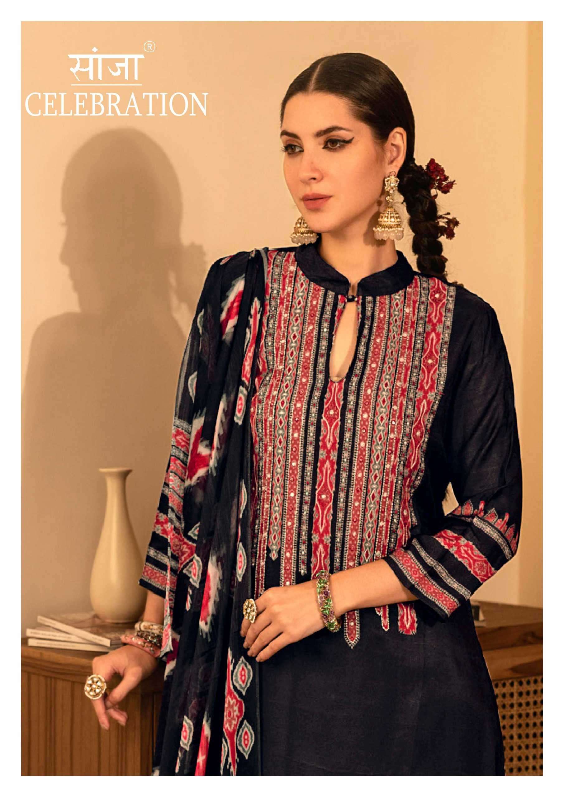 Saanja Celebration Digital Print Exclusive Pashmina Suit Catalog Dealers