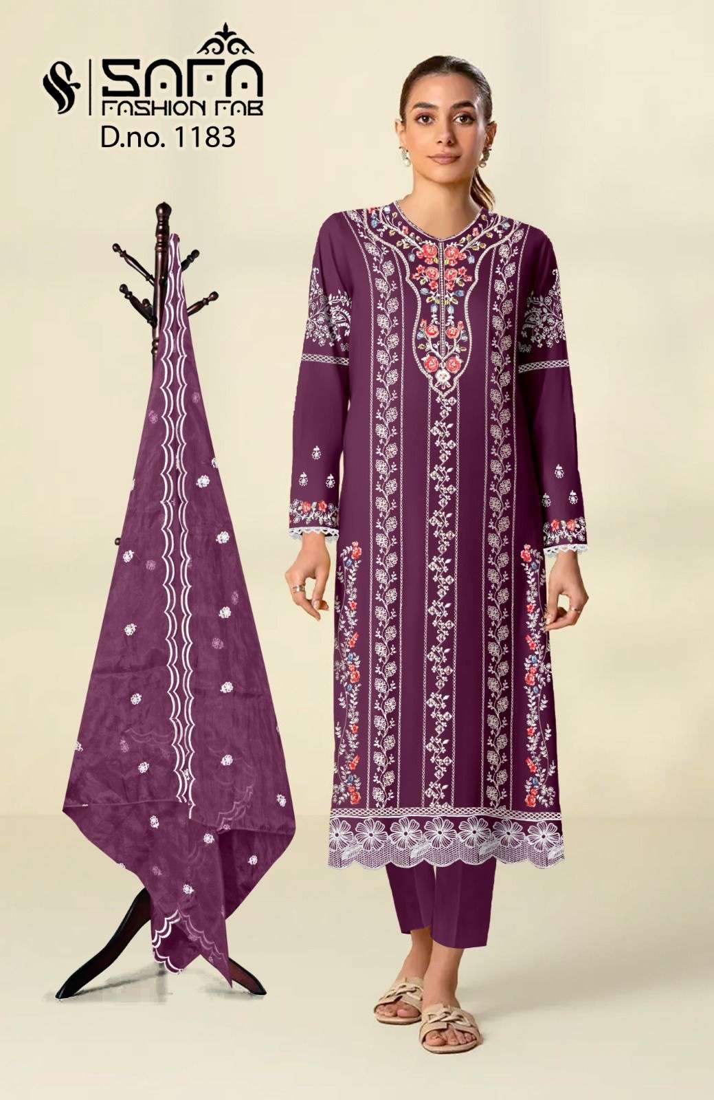Safa Fashion Fab 1183 Fancy Organza Pakistani Readymade Festive Wear Dress