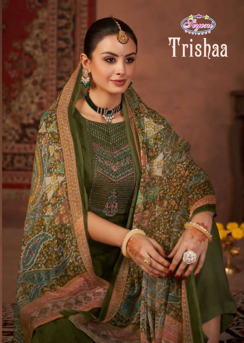 Siyoni Trishaa Winter Collection Exclusive Pashmina Suit Suppliers