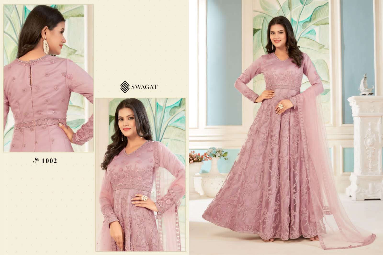 Swagat 1001 to 1004 Designer Party Wear Gown Catalog Wholesaler