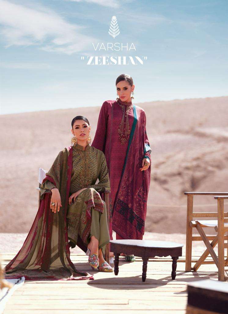 Varsha Zeeshan Branded Pashmina Silk Exclusive Ladies Suit Wholesalers