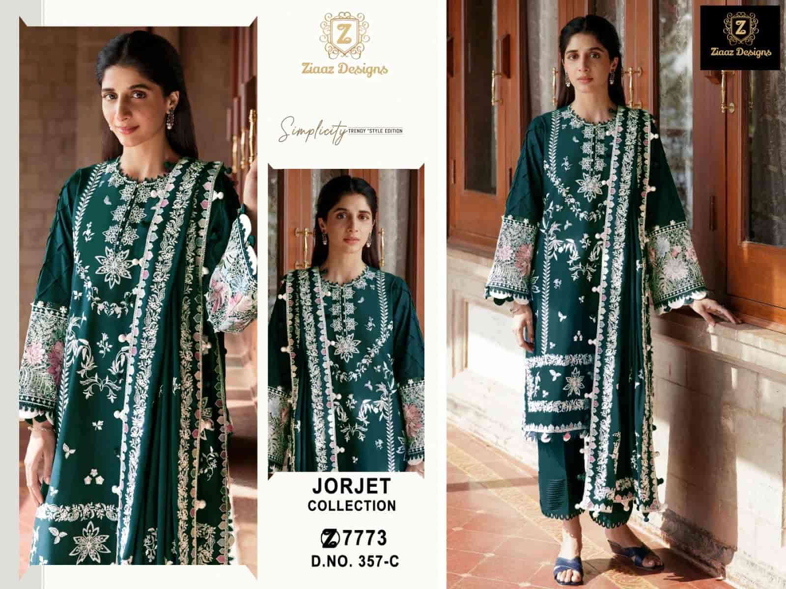 Ziaaz Designs 357 C Party Wear Style Latest Designer Pakistani Suit Exporter