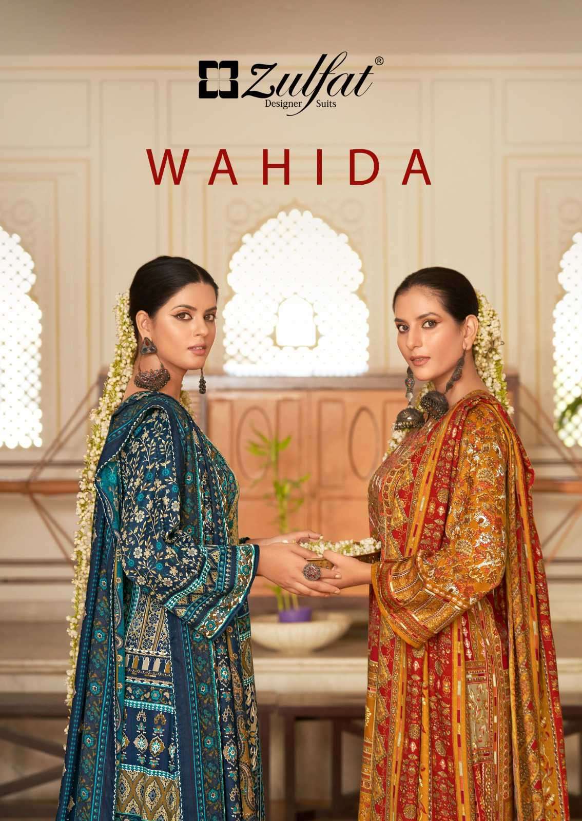 Zulfat Wahida Designer Print Pashmina Winter Wear Dress Catalog Dealers