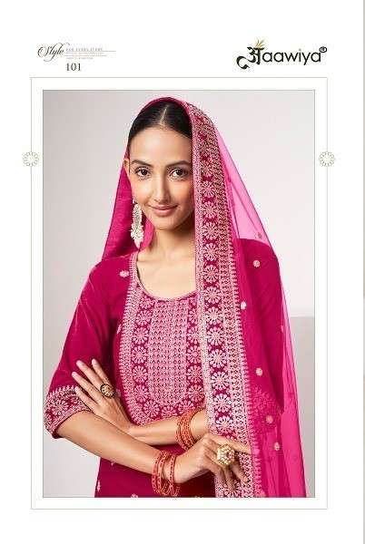 Aawiya Sabhyata Vol 1 Fancy Velvet Wedding Collection Suits New Designs