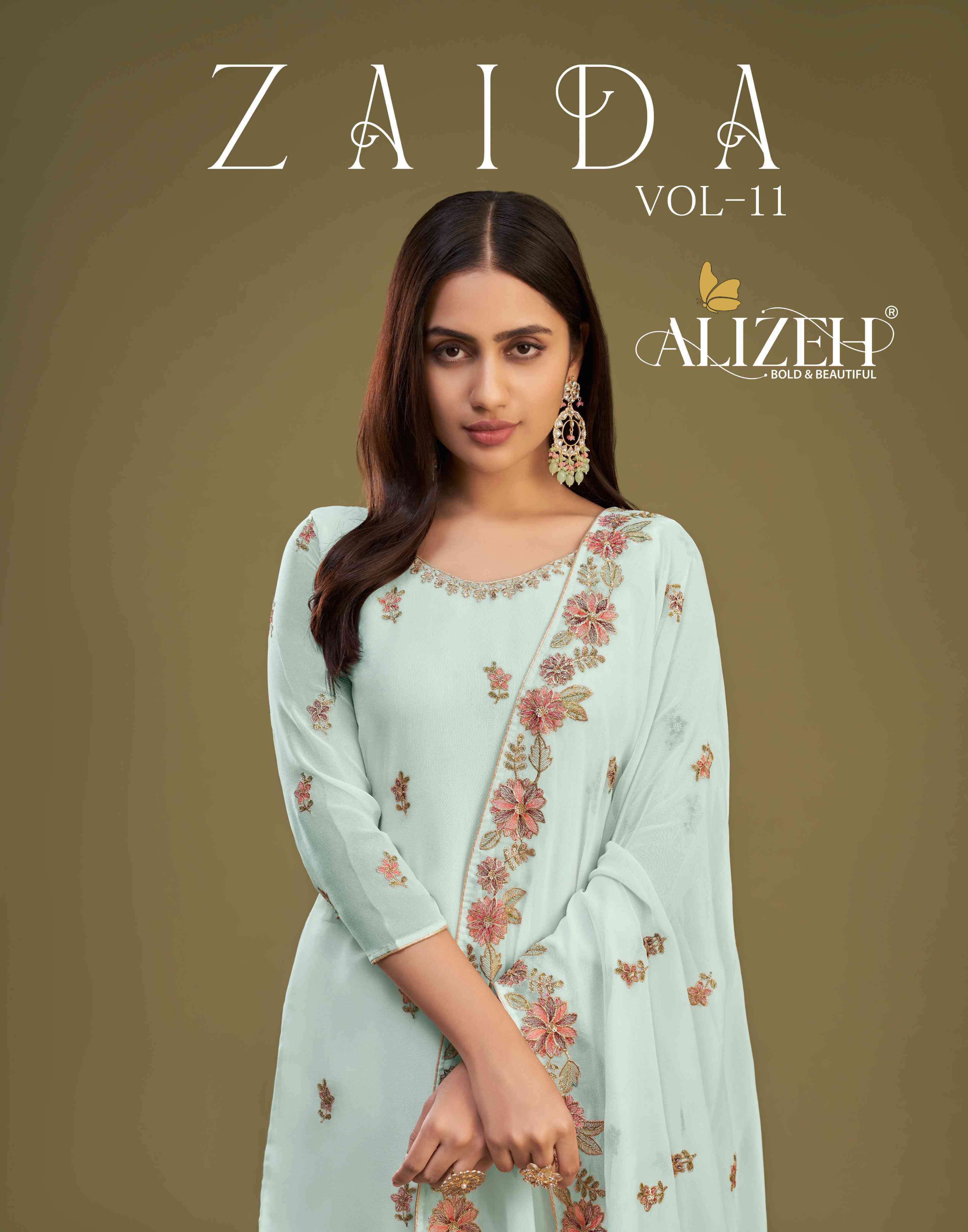 Alizeh Zaida Vol 11 New Designs Gharara Style Dress Wedding Collection