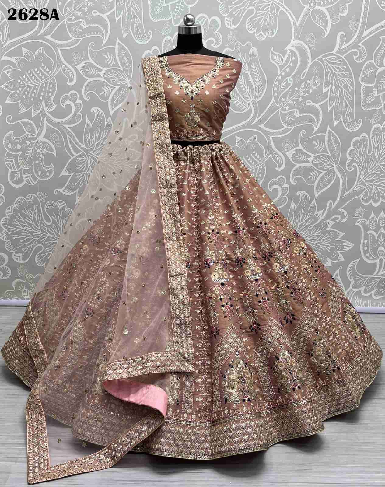 Anjani Art 2628 Colors Wedding Wear Designer Silk Lehenga New Collection