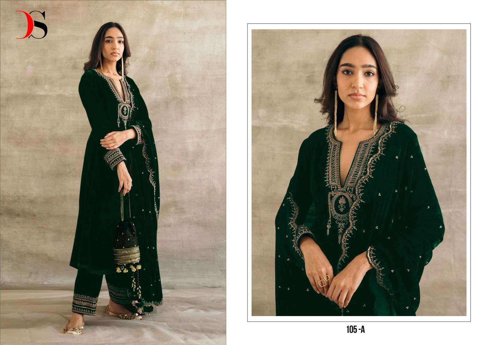 Deepsy 105 Colors Pakistani Fancy Designer Style Winter Wear Suit Wholesalers
