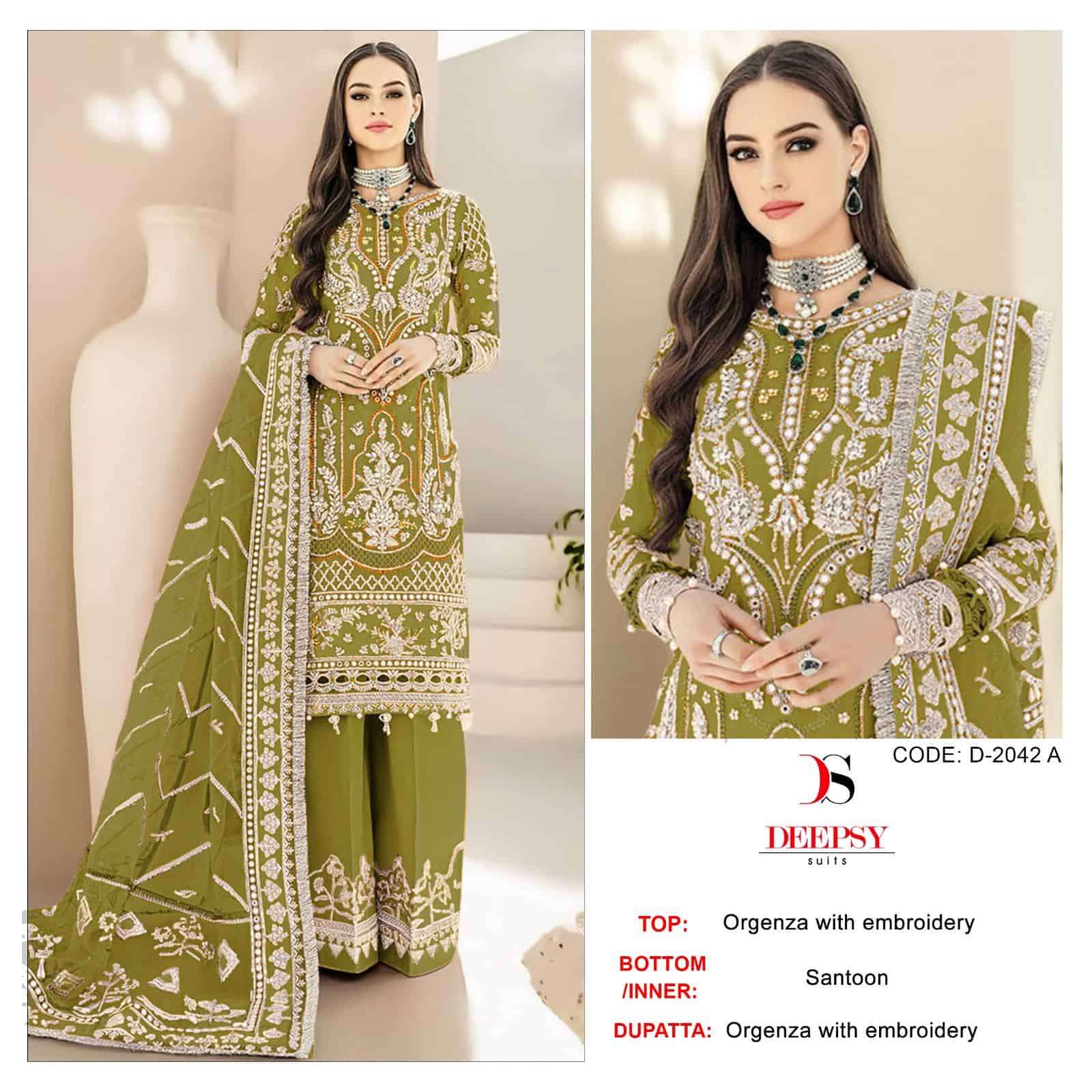 Deepsy D 2042 Colors Wedding Wear Style Heavy Designer Pakistani Suit Wholesalers