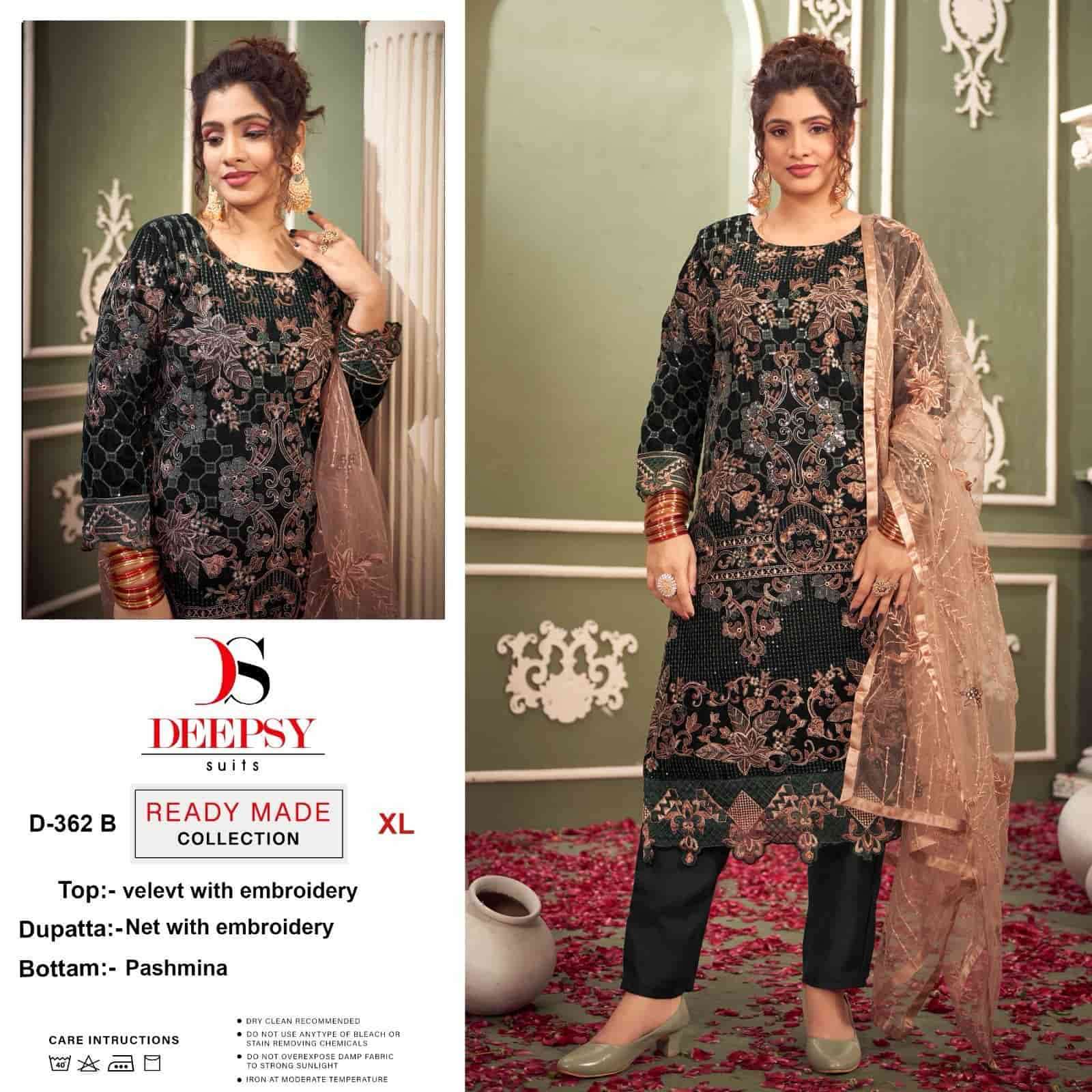 Deepsy D 362 B Exclusive Latest New Designer Pakistani Velvet Suit Collection