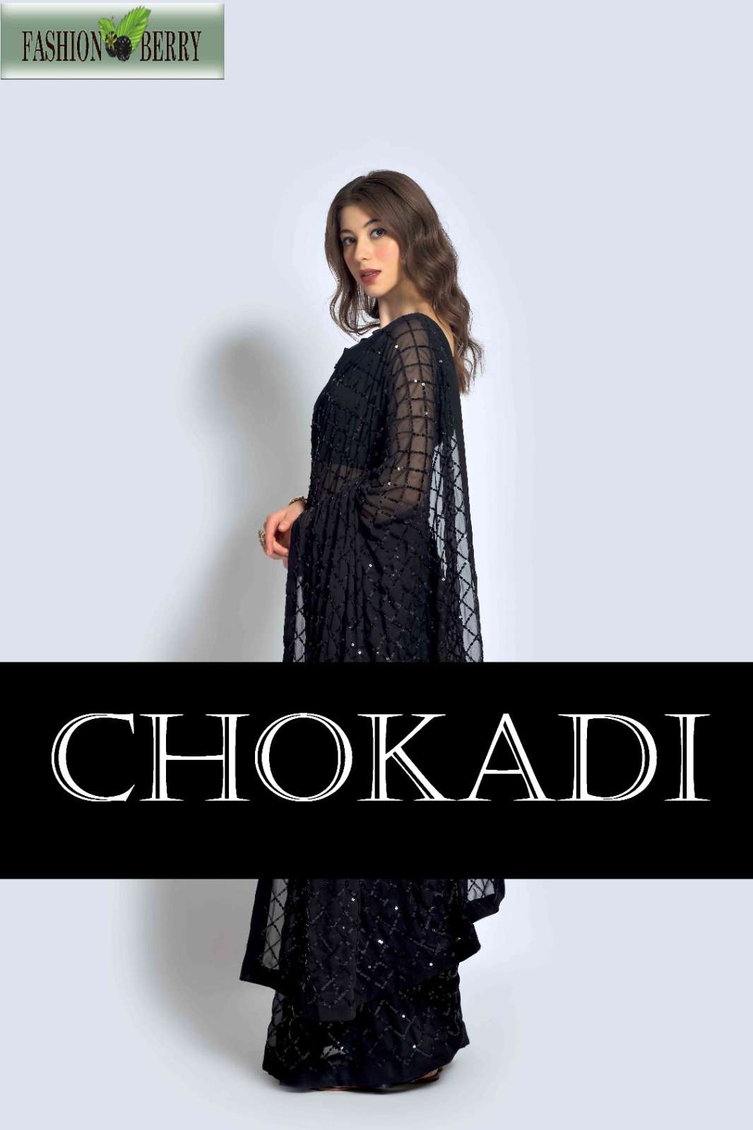 Fashion Berry Chokadi Fancy Designer Style Georgette Saree Online Dealers 