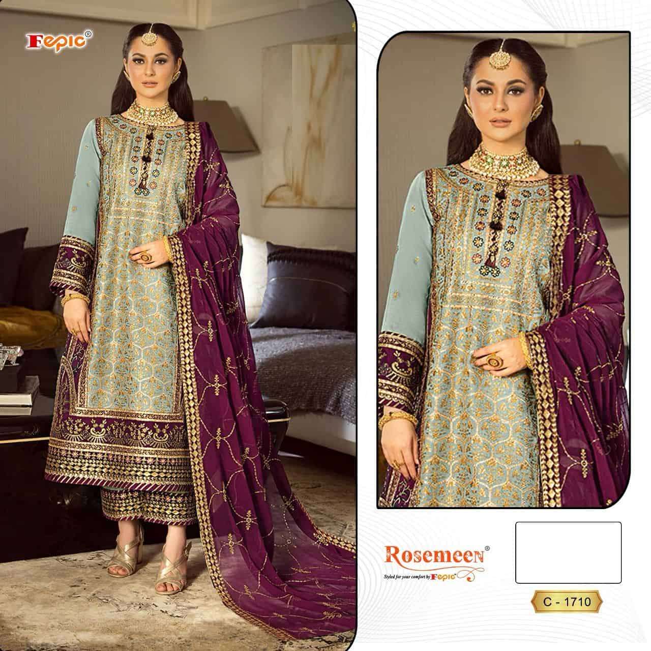 Fepic C 1710 Pakistani Fancy Designer Stylish Festive Wear Suit Online Dealers