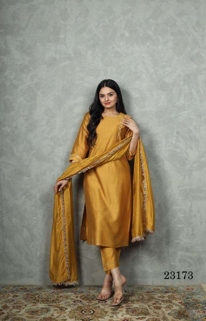 Indira 23173 Haldi Function Combo Designs Suit Readymade Collection