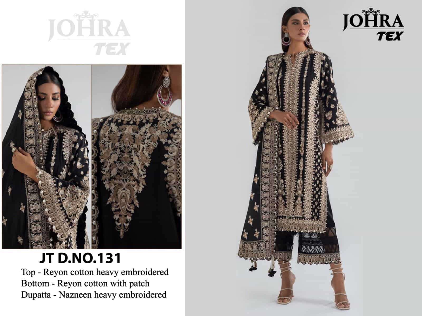 Johra Tex 131 Colors Exclusive Heavy Designer Style Pakistani Salwar Suit Wholesalers